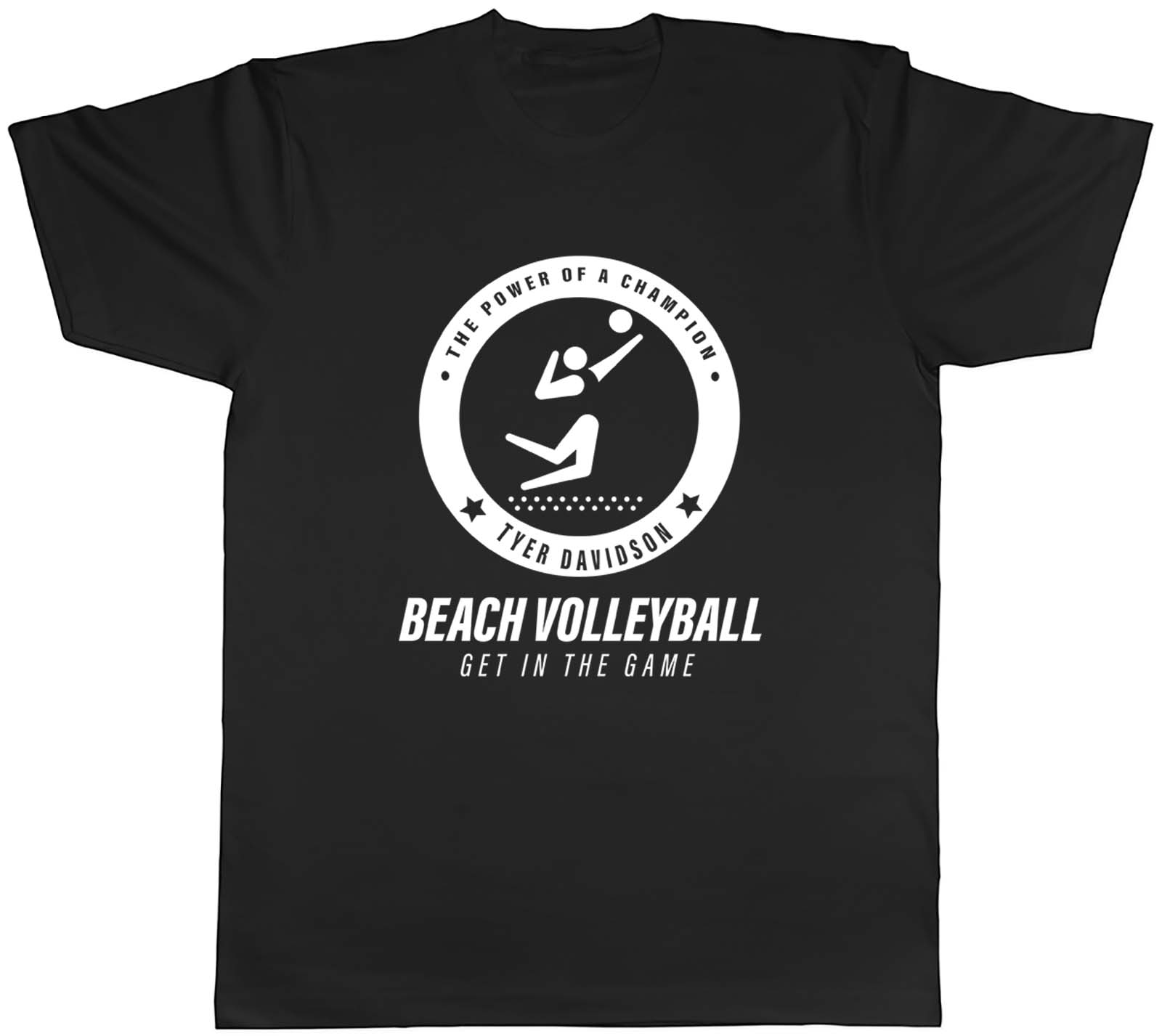 Personalised Power Of A Champion Beach Volleyball Mens Unisex TShirt